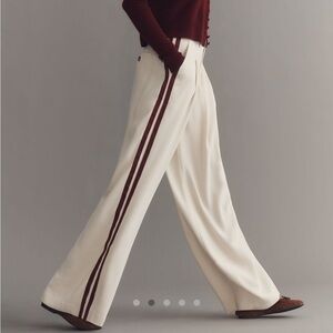 Anthropologie Maeve Cream Trousers